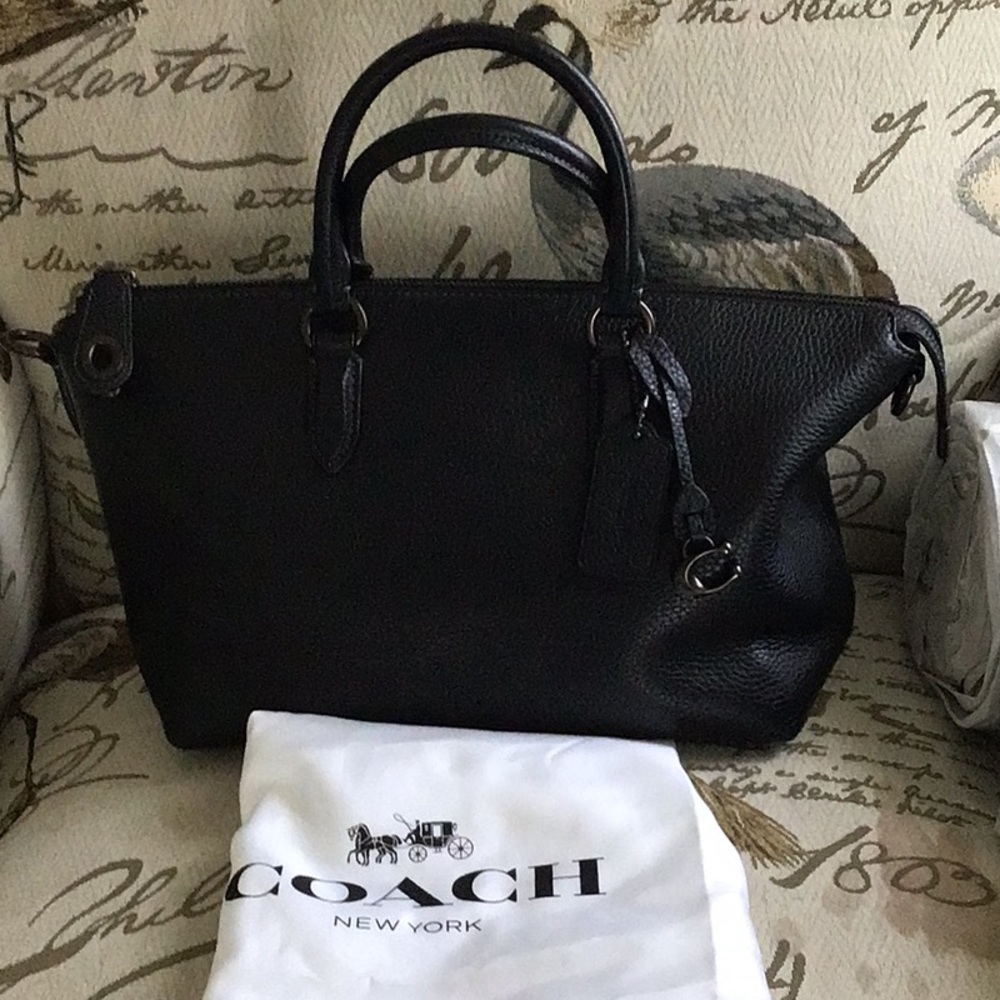 Coach Cara Pewter hardware